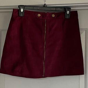 Suede Mini Skirt